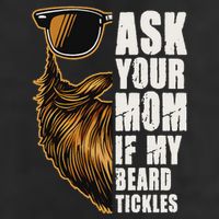 Ask Your Mom If My Beard Tickles Microfiber Hand Towel