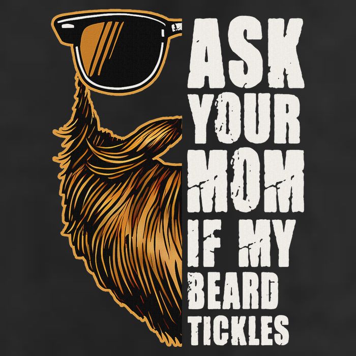 Ask Your Mom If My Beard Tickles Microfiber Hand Towel