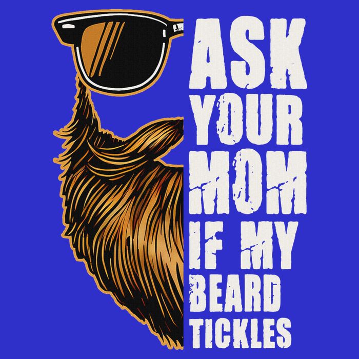 Ask Your Mom If My Beard Tickles Pom Pom 12in Knit Beanie