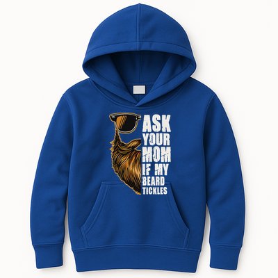Ask Your Mom If My Beard Tickles Kids Hoodie