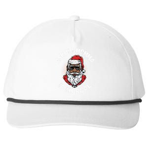 Ask Yo Momma If IM Real Funny African American Santa Black Snapback Five-Panel Rope Hat