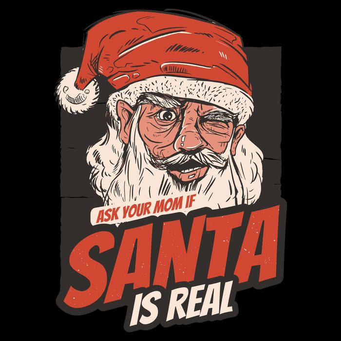 Ask Your Mom If Santa Is Real Funny Button
