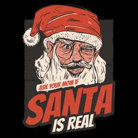 Ask Your Mom If Santa Is Real Funny 16 in Basic Backpack