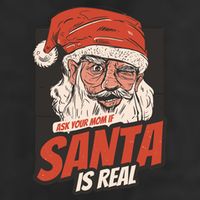 Ask Your Mom If Santa Is Real Funny 25L Jumbo Tote