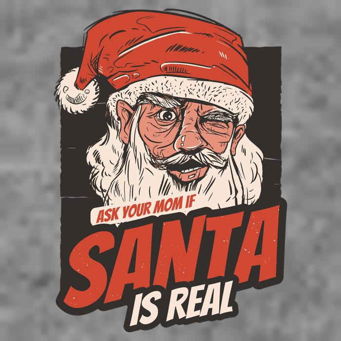 Ask Your Mom If Santa Is Real Funny T-Shirt