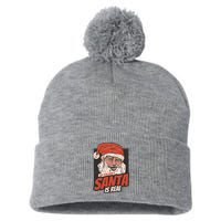 Ask Your Mom If Santa Is Real Funny Pom Pom 12in Knit Beanie