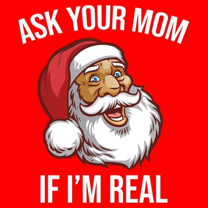 Ask Your Mom If I'm Real Funny Santa Flatbill Hat
