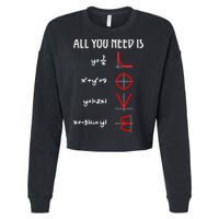 All You Need Is Love Math Vertical Cropped Pullover Crew