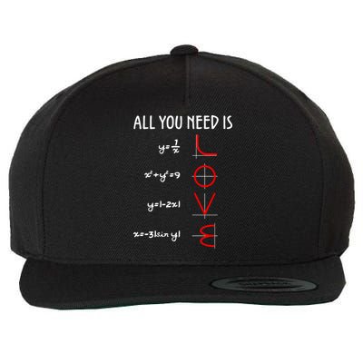 All You Need Is Love Math Vertical Wool Snapback Cap