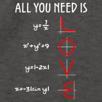 All You Need Is Love Math Vertical Vector Backpack