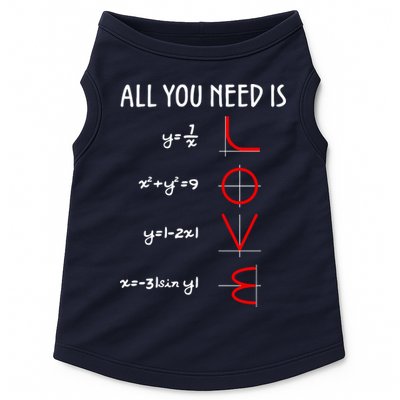 All You Need Is Love Math Vertical Doggie Tank
