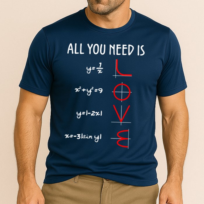 All You Need Is Love Math Vertical Cooling Performance Crew T-Shirt