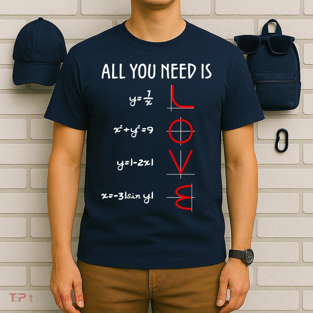 All You Need Is Love Math Vertical T-Shirt