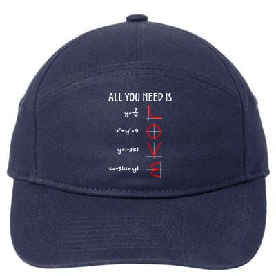All You Need Is Love Math Vertical 7-Panel Snapback Hat