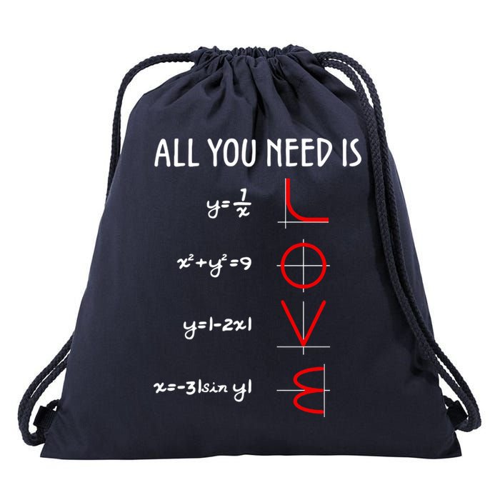 All You Need Is Love Math Vertical Drawstring Bag