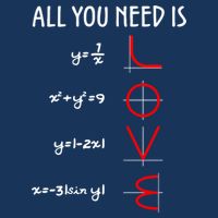 All You Need Is Love Math Vertical Drawstring Bag