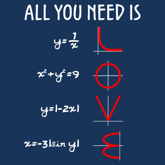 All You Need Is Love Math Vertical Drawstring Bag