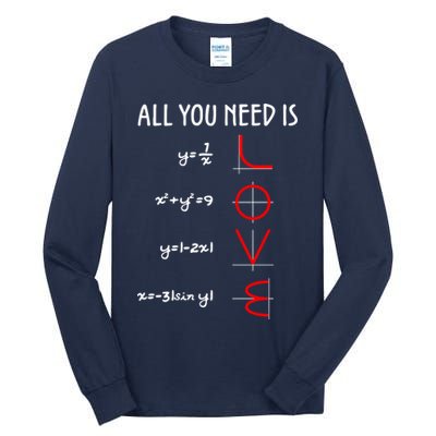 All You Need Is Love Math Vertical Tall Long Sleeve T-Shirt