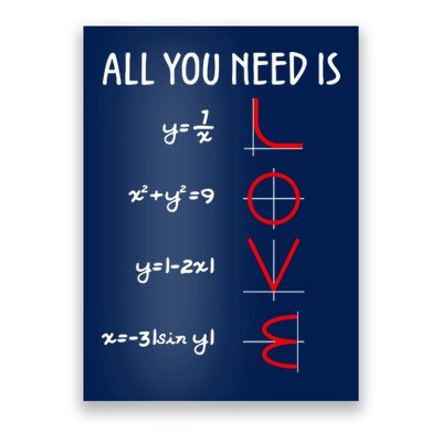 All You Need Is Love Math Vertical Poster
