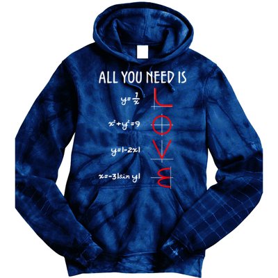 All You Need Is Love Math Vertical Tie Dye Hoodie