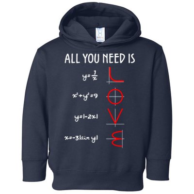 All You Need Is Love Math Vertical Toddler Hoodie