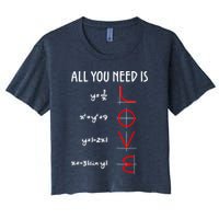 All You Need Is Love Math Vertical Women's Crop Top Tee