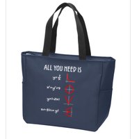 All You Need Is Love Math Vertical Zip Tote Bag