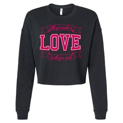 All You Need Is Love Is All You Need Cropped Pullover Crew