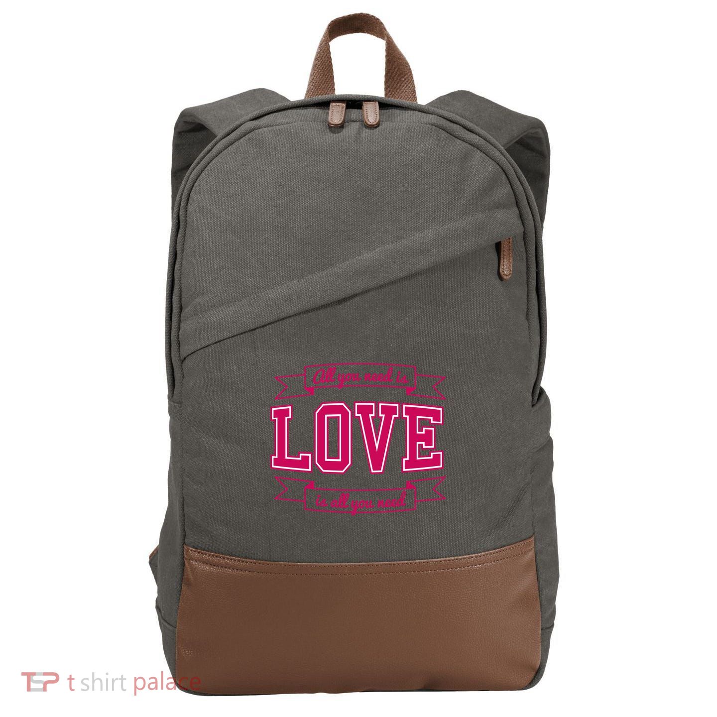 All You Need Is Love Is All You Need Cotton Canvas Backpack