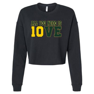 All You Need Is Love Green Bay Cropped Pullover Crew