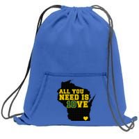 All You Need Is 10ve Sweatshirt Cinch Pack Bag