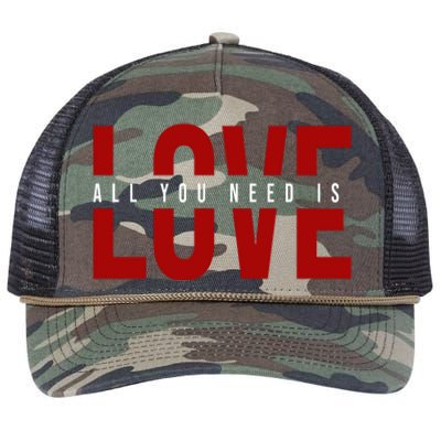 All You Need Is Love Cute Gift Retro Rope Trucker Hat Cap