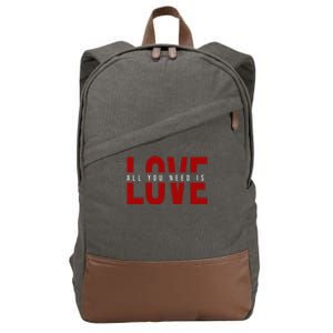 All You Need Is Love Cute Gift Cotton Canvas Backpack