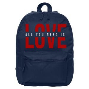 All You Need Is Love Cute Gift 16 in Basic Backpack