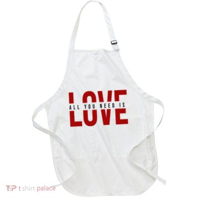All You Need Is Love Cute Gift Full-Length Apron With Pockets