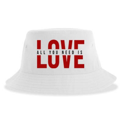 All You Need Is Love Cute Gift Sustainable Bucket Hat