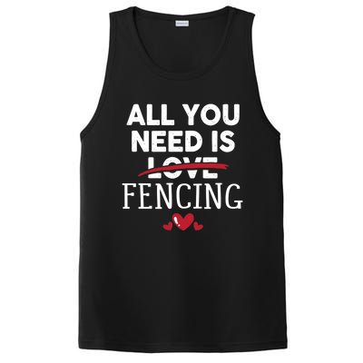 All You Need Is Fencing Valentine Party Gift PosiCharge Competitor Tank