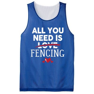 All You Need Is Fencing Valentine Party Gift Mesh Reversible Basketball Jersey Tank