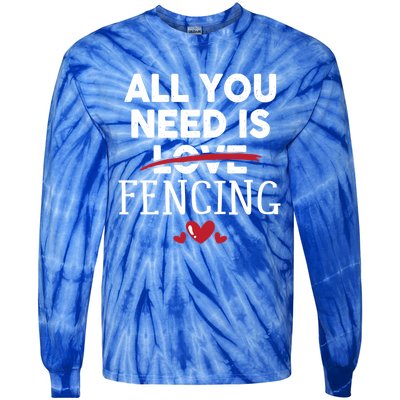 All You Need Is Fencing Valentine Party Gift Tie-Dye Long Sleeve Shirt