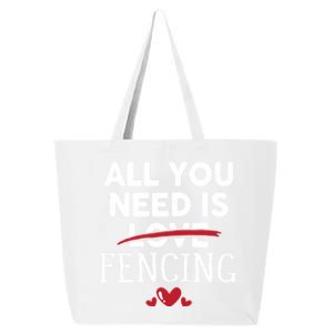 All You Need Is Fencing Valentine Party Gift 25L Jumbo Tote