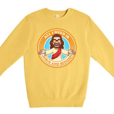 All You Need Is Jesus And Bitcoin Premium Crewneck Sweatshirt