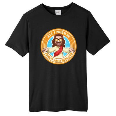 All You Need Is Jesus And Bitcoin Tall Fusion ChromaSoft Performance T-Shirt