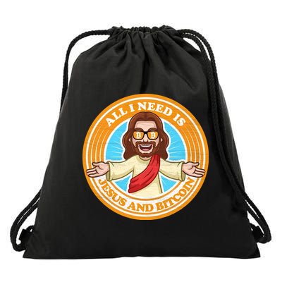 All You Need Is Jesus And Bitcoin Drawstring Bag