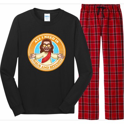 All You Need Is Jesus And Bitcoin Long Sleeve Pajama Set