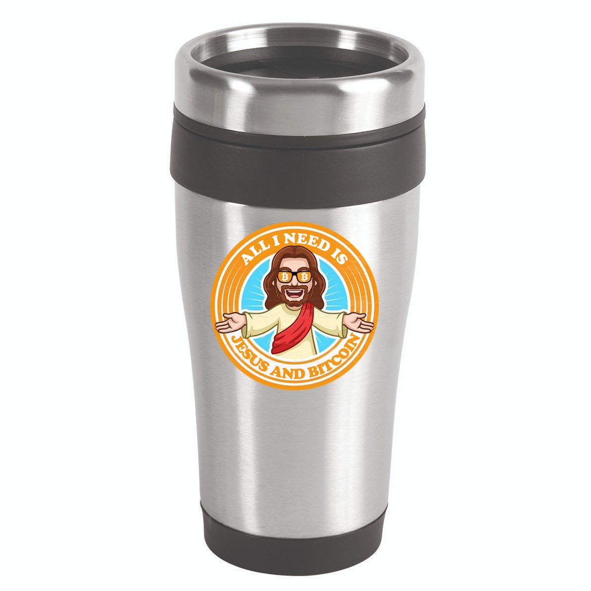 All You Need Is Jesus And Bitcoin 16oz Travel Tumbler