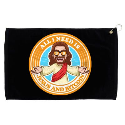 All You Need Is Jesus And Bitcoin Grommeted Golf Towel