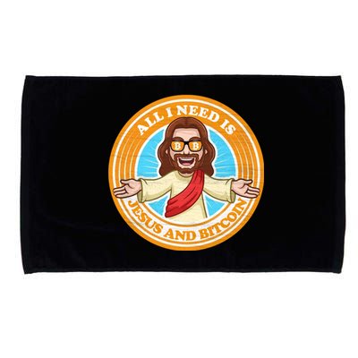 All You Need Is Jesus And Bitcoin Microfiber Hand Towel