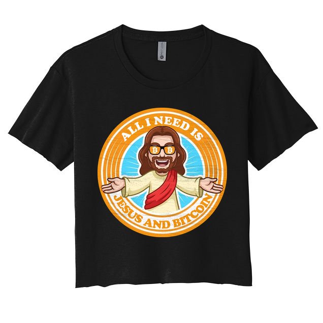 All You Need Is Jesus And Bitcoin Crop Top