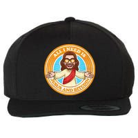 All You Need Is Jesus And Bitcoin Wool Snapback Cap