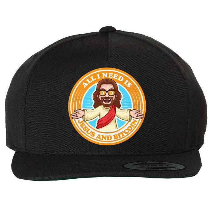 All You Need Is Jesus And Bitcoin Wool Snapback Cap